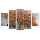 Ver imagem 2 de Quadro Decorativo paisagem Arvore Colorida - Marrom