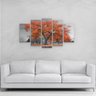 Quadro Decorativo paisagem Arvore Colorida - Laranja - 3