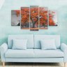Quadro Decorativo paisagem Arvore Colorida - Laranja - 4