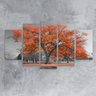 Quadro Decorativo paisagem Arvore Colorida - Laranja - 1