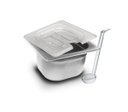 Ver imagem 1 de Cuba Inox 1/6X100 Mm com Tampa 1/6 de Poli com Abertura + Concha Poli 21,6 Cm