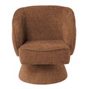 Ver imagem 6 de Poltrona Decorativa Agnes Base Giratória Linhão Aveludado Terracota - Nexta Casa