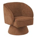 Ver imagem 1 de Poltrona Decorativa Agnes Base Giratória Linhão Aveludado Terracota - Nexta Casa