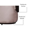 Ver imagem 4 de Namoradeira Poltrona 2 Lugares Bia Composê Veludo com Corino Cor:rose