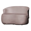 Ver imagem 1 de Namoradeira Poltrona 2 Lugares Bia Composê Veludo com Corino Cor:rose