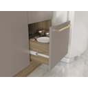 Ver imagem 4 de Armário de Cozinha Modulada Completa Reta 4 Peças 2,40m 195 Botanic Kappesberg - Nogueira/fendi