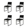 Kit 4 Cadeiras de Jantar Industrial Isa Assento Veludo Preto - 1