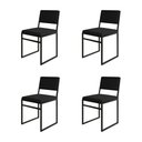 Ver imagem 1 de Kit 4 Cadeiras de Jantar Industrial Isa Assento Veludo Preto