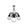 Lustre Colonial para Teto com Corrente em Alumínio 03 Globos - 1