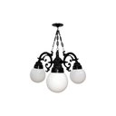 Ver imagem 4 de Lustre Colonial para Teto com Corrente em Alumínio 03 Globos