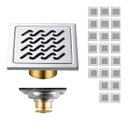 Ver imagem 1 de Ralo 10x10 Inox Anti Odor Kit 22 Uni Banheiro Anti Inseto Higienico Lavabo Casa Varanda Quintal Jard