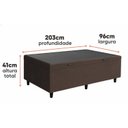 Ver imagem 2 de Cama Box Baú Lateral Linho Padrão 41cm x 96cm Classic Cinza/Grafite