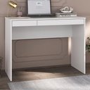 Ver imagem 2 de Mesa Escrivaninha 2 Gavetas 101 cm Branco Artany