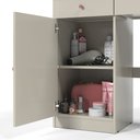 Ver imagem 5 de Penteadeira Camarim Diamante 2 Gavetas/maquiagem 1 Porta -espelho -off-white -patrimar