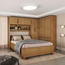 Ver imagem 2 de Guarda Roupa Casal Modulado Sevilha 5 e 2 Portas 8 Gavetas com Cama Casal Carioca Móveis