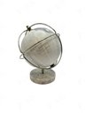Ver imagem 1 de Globo Terrestre Decorativo em Metal e Mámore Prata 18cm 15551-pl