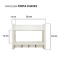 Ver imagem 3 de Porta Chave de Parede Suporte para Chaveiro Decorativo Branco