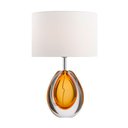 Ver imagem 1 de Abajur Decorativo Luminária de Mesa Santorine em Cristal Âmbar 59x36cm