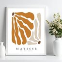 Ver imagem 2 de Quadro Minimalista Moderno Matisse Corais 33x24cm - com Vidro:moldura Preta