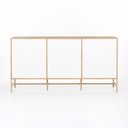 Ver imagem 7 de Balcão Square 3 Portas 100% MDF Pés de Metal 160 cm X 45 cm Tauari/Dourado