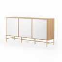 Ver imagem 6 de Balcão Square 3 Portas 160 Cm X 45 Cm Tauari/dourado