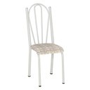 Ver imagem 3 de Kit 8 Cadeiras de Cozinha Alasca Estampado Rattan Pés de Ferro Branco - Pallazio