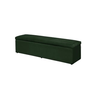 Calçadeira Baú 100 cm Suede Verde