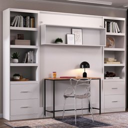 Cama de Casal Articulada 4 Gavetas Branco 8303 - Foscarini - 2