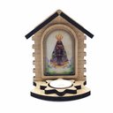 Ver imagem 1 de Porta Vela Luminária Em Madeira Nossa Senhora Aparecida