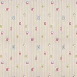 Papel de Parede Infantil Listrado Happy World - Pp197 Rolo de 5m2 - 5