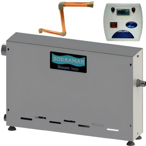 Sauna Vapor Inox 4kw Mono + Comando Digital + Kit Cobre Sodramar-220v