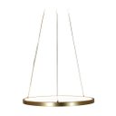 Ver imagem 3 de Lustre Pendente Moderno 40cm Anel Led 20w Dourado 3000k Bivolt