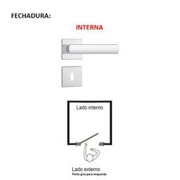 KIT PORTA PRONTA PRIMER - 210X82CM - ABERTURA ESQUERDA - 4