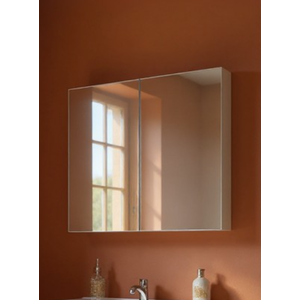 Armário para Banheiro com Espelho 80cm Mdf Branco - On Móveis