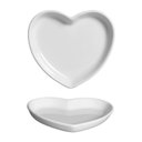 Ver imagem 1 de Prato Coração em Cerâmica Raso 2cm X 12cm X 12.5cm Branco