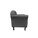 Ver imagem 5 de Poltrona Decorativa Dália Suede Cinza Pés Madeira Mz Decor
