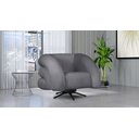 Ver imagem 4 de Poltrona Micheli 94cm Base Reclinável Veludo: Cinza