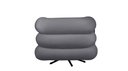 Ver imagem 3 de Poltrona Micheli 94cm Base Reclinável Veludo: Cinza
