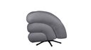 Ver imagem 2 de Poltrona Micheli 94cm Base Reclinável Veludo: Cinza