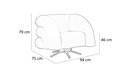 Ver imagem 5 de Poltrona Micheli 94cm Base Reclinável Veludo: Cinza