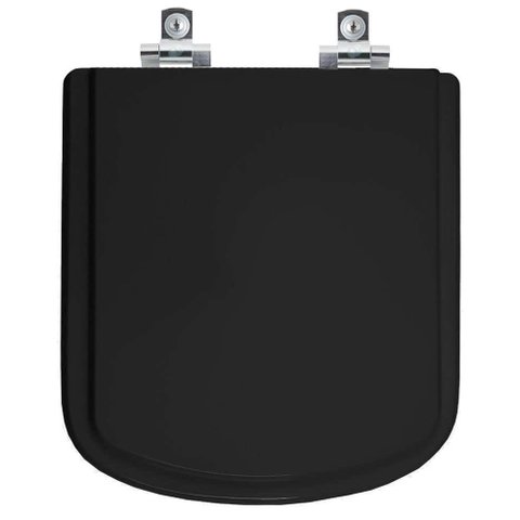 Assento Sanitário Soft Close Lirio Preto para Vaso Fiori