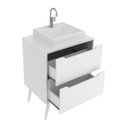 Ver imagem 3 de Gabinete para Banheiro 60cm com 2 Gavetas Bn3639 Branco Tecnomobili
