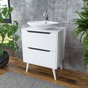 Ver imagem 1 de Gabinete para Banheiro 60cm com 2 Gavetas Bn3639 Branco Tecnomobili