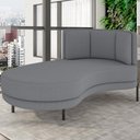 Ver imagem 2 de Chaise Longue Divã 164cm Braço Esquerdo Logus D06 Bouclê Cinza - Mpozenato