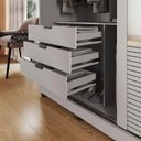 Ver imagem 5 de Guarda Roupa Quarto 2 Portas de Correr 235x237 cm Avignon Cinza Claro MDF Casamia