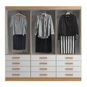 Ver imagem 3 de Guarda-roupa Casal Arkansas 6 Portas 12 Gavetas Cinamomo/branco - Pnr Móveis