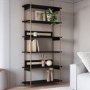 Ver imagem 2 de Estante Industrial 6 Prateleiras Arlo A10 Nero/dourado - Mpozenato