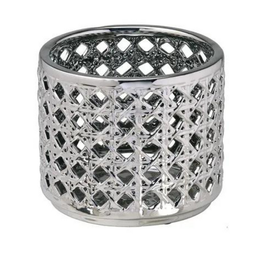 Vaso Decorativo Vazado Prata G Espressione 335-114 - 1