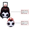 Kit Conjunto Mochila Escolar Infantil Menino Futebol Bola Rodinha Grande com Lancheira Térmica - Pre - 2