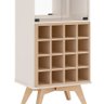 Cristaleira Borje 100% MDF C/ Adega Off White / Natural OOL Dalla Costa - 6